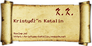 Kristyán Katalin névjegykártya