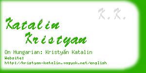 katalin kristyan business card